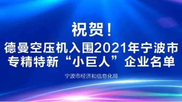 祝贺！91抖音下载入口登榜2021年宁波专精特新“小巨人”企业